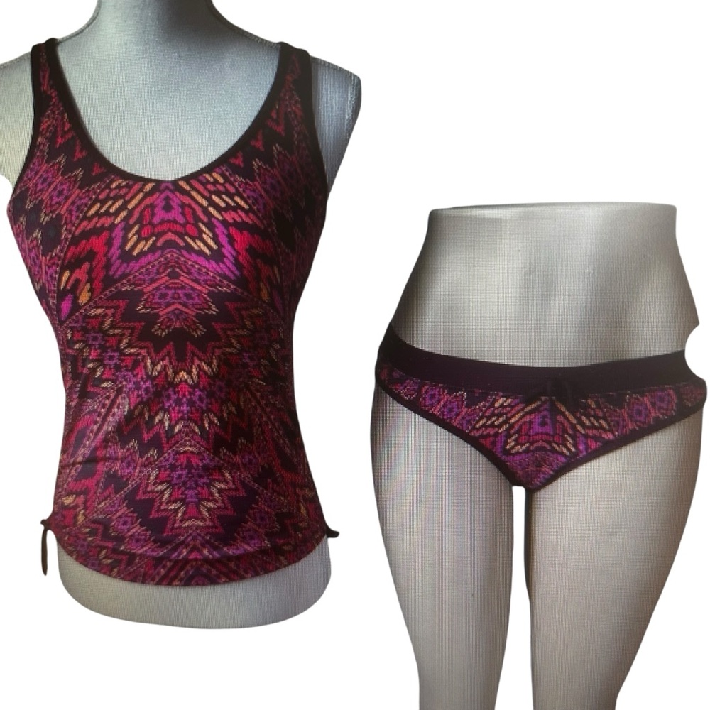 Athleta women’s bathing suit 2pc size small beachy summer pool vacation purple